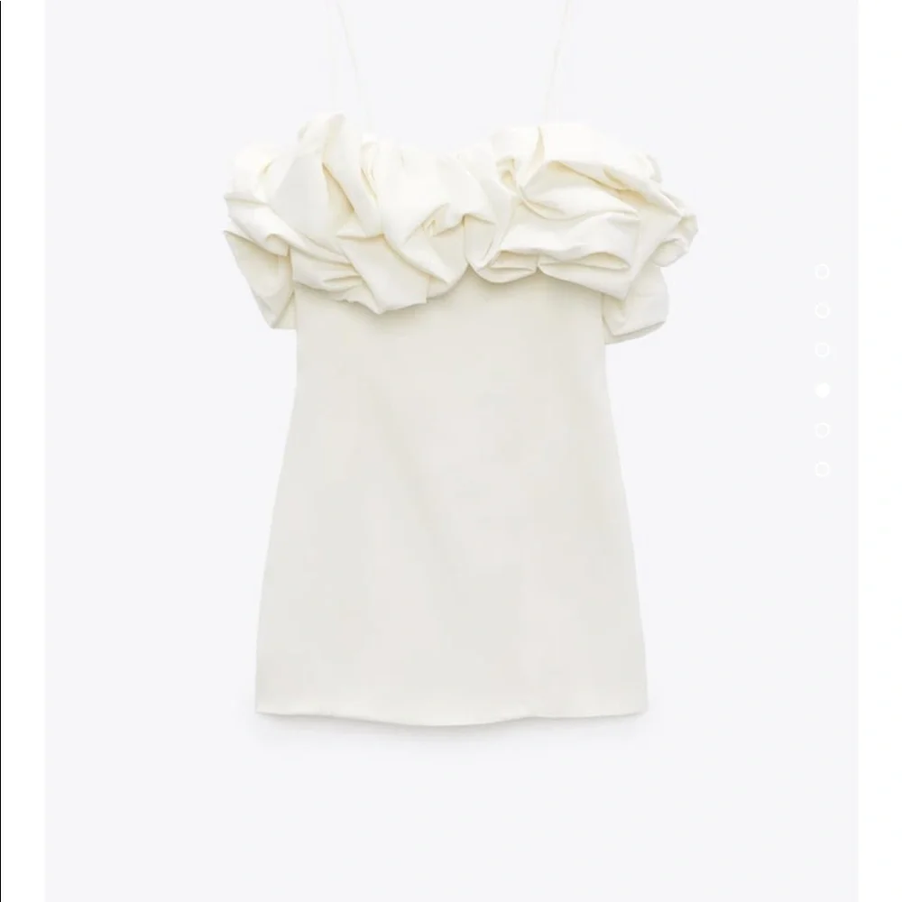 Zara Cream Ruffle Strap Dress - ✨ Bloggers Fav! - Picture 1 of 13